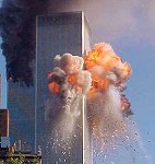 burning WTC towers